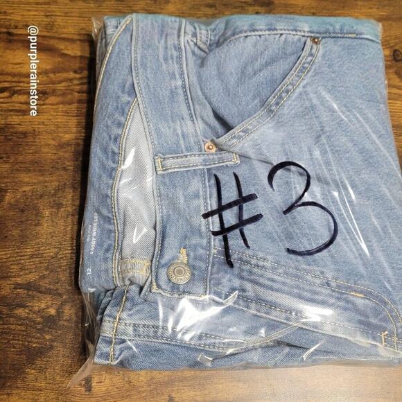 Old Navy Jeans Size 12 Baggy Wide Leg Cargo Mid Rise Medium Wash Denim Hipster - Picture 10 of 10